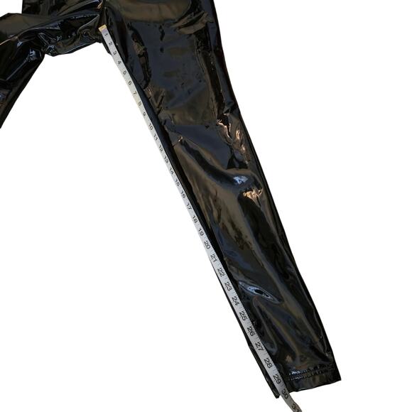 House of CB Harmony Black Patent High Waisted Pant S Bare Back Stretch Vinyl - Picture 9 of 11